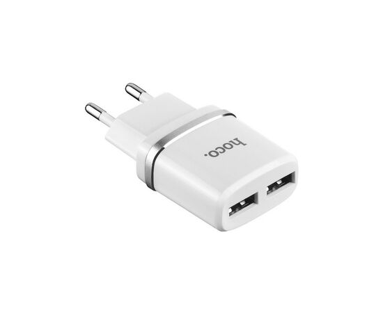 Зарядное устройство HOCO C12 Smart dual USB (Micro cable)charger set White (6957531047773), изображение 2