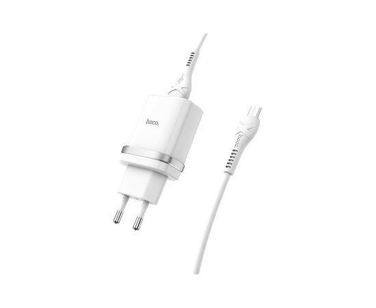 Зарядное устройство HOCO C12Q Smart QC3.0 charger set(Micro) White (6931474716286), изображение 2