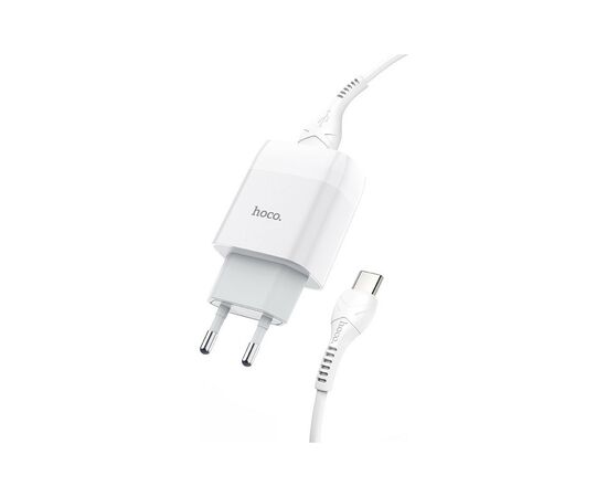 Зарядное устройство HOCO C72A Glorious single port charger set(Type-C) White (6931474713018), изображение 4