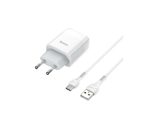 Зарядное устройство HOCO C72A Glorious single port charger set(Type-C) White (6931474713018), изображение 5