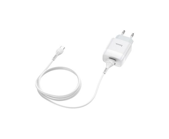 Зарядное устройство HOCO C73A Glorious dual port charger set(Type-C) White (6931474713070), изображение 4 Зарядное устройство HOCO C73A Glorious dual port charger set(Type-C) White (6931474713070), изображение 4