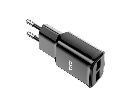 Зарядное устройство HOCO C88A Star round dual port charger set(iP) Black (6931474749505), изображение 3