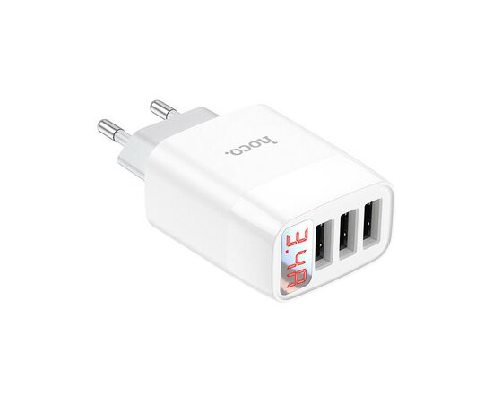 Зарядное устройство HOCO C93A Easy charge White (6931474760593), изображение 3 Зарядное устройство HOCO C93A Easy charge White (6931474760593), изображение 3