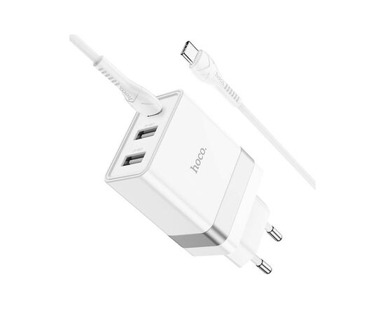 Зарядное устройство HOCO N21 Pro charger set (C to C) White (6931474778802), изображение 3 Зарядное устройство HOCO N21 Pro charger set (C to C) White (6931474778802), изображение 3
