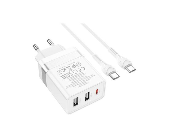 Зарядное устройство HOCO N21 Pro charger set (C to C) White (6931474778802), изображение 6 Зарядное устройство HOCO N21 Pro charger set (C to C) White (6931474778802), изображение 6