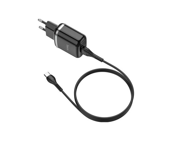 Зарядное устройство HOCO N3 Special single port QC3.0 (cable Type-C) Black (6931474729385), изображение 2