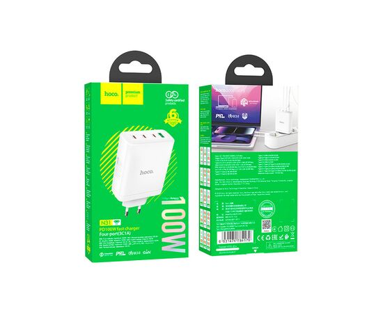 Зарядное устройство HOCO N31 White (6931474784179), изображение 6