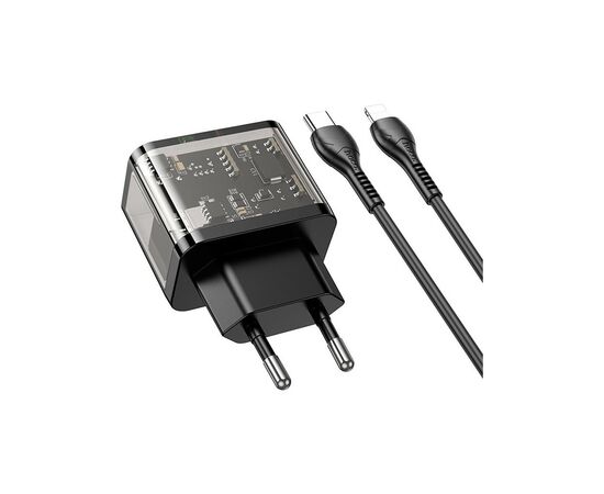 Зарядное устройство HOCO N34 Dazzling dual-port Black (6931474799173), изображение 3 Зарядное устройство HOCO N34 Dazzling dual-port Black (6931474799173), изображение 3