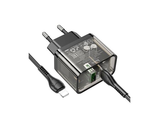 Зарядное устройство HOCO N34 Dazzling dual-port Black (6931474799173), изображение 6 Зарядное устройство HOCO N34 Dazzling dual-port Black (6931474799173), изображение 6
