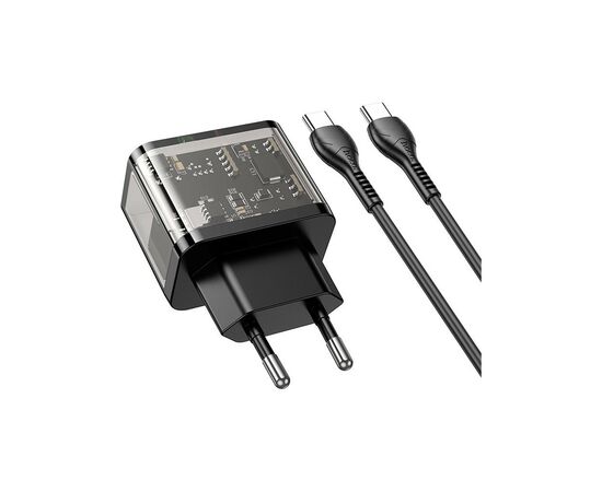 Зарядное устройство HOCO N34 Dazzling dual-port Black (6931474799180), изображение 3 Зарядное устройство HOCO N34 Dazzling dual-port Black (6931474799180), изображение 3