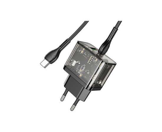 Зарядное устройство HOCO N34 Dazzling dual-port Black (6931474799180), изображение 4 Зарядное устройство HOCO N34 Dazzling dual-port Black (6931474799180), изображение 4