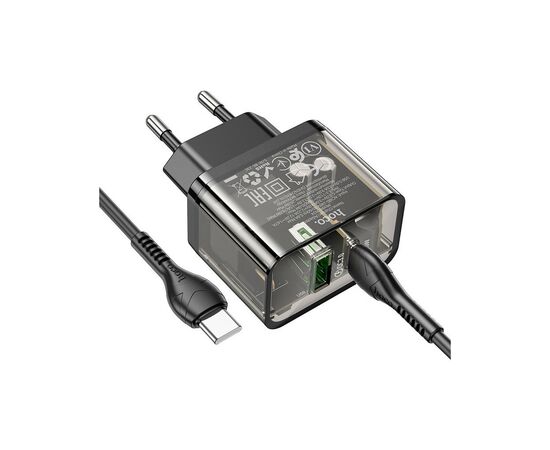 Зарядное устройство HOCO N34 Dazzling dual-port Black (6931474799180), изображение 6 Зарядное устройство HOCO N34 Dazzling dual-port Black (6931474799180), изображение 6