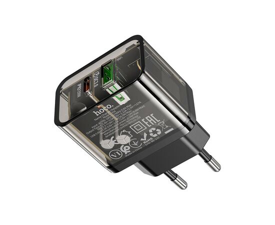 Зарядное устройство HOCO N34 Dazzling dual-port Black (6931474799166), изображение 4 Зарядное устройство HOCO N34 Dazzling dual-port Black (6931474799166), изображение 4