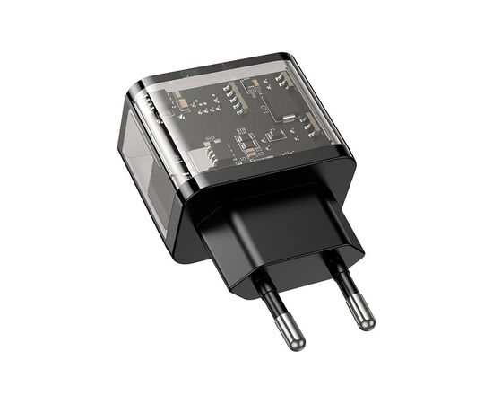 Зарядное устройство HOCO N34 Dazzling dual-port Black (6931474799166), изображение 5 Зарядное устройство HOCO N34 Dazzling dual-port Black (6931474799166), изображение 5
