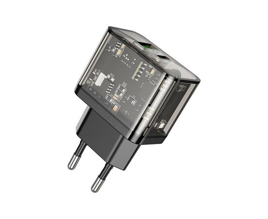 Зарядное устройство HOCO N34 Dazzling dual-port Black (6931474799166), изображение 6 Зарядное устройство HOCO N34 Dazzling dual-port Black (6931474799166), изображение 6