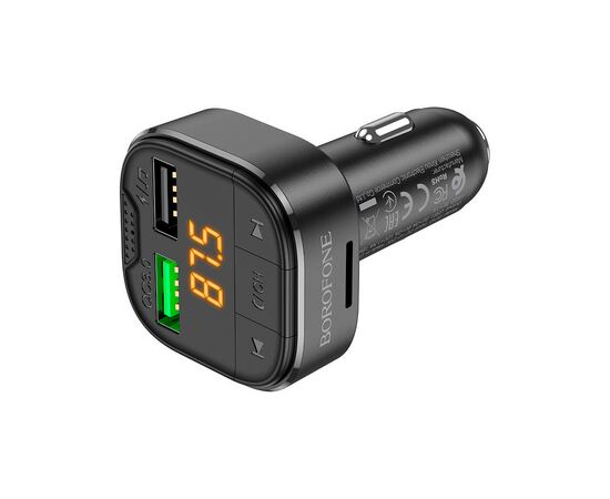 FM модулятор BOROFONE BC43 Flash 2 x USB Black (BC43B), изображение 2 FM модулятор BOROFONE BC43 Flash 2 x USB Black (BC43B), изображение 2