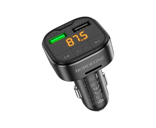 FM модулятор BOROFONE BC43 Flash 2 x USB Black (BC43B), изображение 4 FM модулятор BOROFONE BC43 Flash 2 x USB Black (BC43B), изображение 4