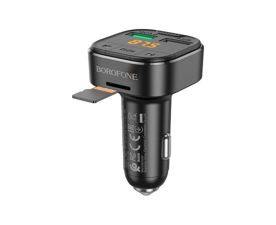FM модулятор BOROFONE BC43 Flash 2 x USB Black (BC43B), изображение 5 FM модулятор BOROFONE BC43 Flash 2 x USB Black (BC43B), изображение 5