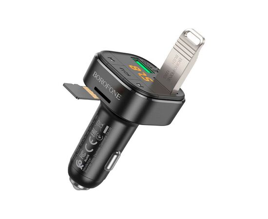 FM модулятор BOROFONE BC43 Flash 2 x USB Black (BC43B), изображение 6 FM модулятор BOROFONE BC43 Flash 2 x USB Black (BC43B), изображение 6