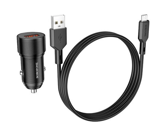 Зарядное устройство BOROFONE BZ19A charger set (Micro) USB-A Black (BZ19AMB)