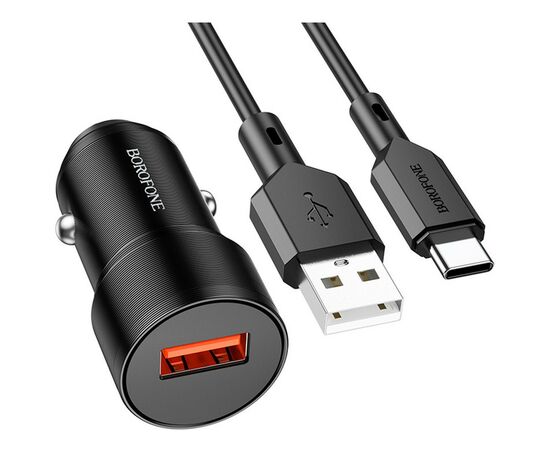 Зарядное устройство BOROFONE BZ19A charger set (Type-C) USB-A Black (BZ19ACB), изображение 2 Зарядное устройство BOROFONE BZ19A charger set (Type-C) USB-A Black (BZ19ACB), изображение 2
