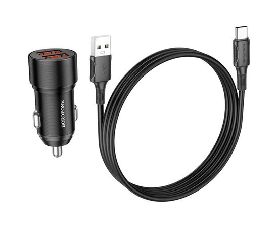 Зарядное устройство BOROFONE BZ19B charger set (Type-C) 2 x USB Black (6941991101533)