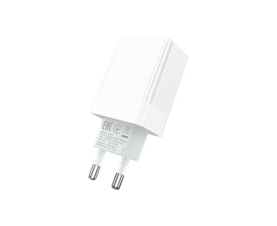Зарядное устройство BOROFONE BA47A Mighty speed single port QC3.0 3A + Type-C cable White (BA47AW), изображение 5 Зарядное устройство BOROFONE BA47A Mighty speed single port QC3.0 3A + Type-C cable White (BA47AW), изображение 5