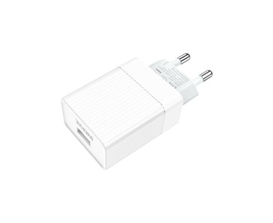 Зарядное устройство BOROFONE BA47A Mighty speed single port QC3.0 3A + Type-C cable White (BA47AW), изображение 6 Зарядное устройство BOROFONE BA47A Mighty speed single port QC3.0 3A + Type-C cable White (BA47AW), изображение 6