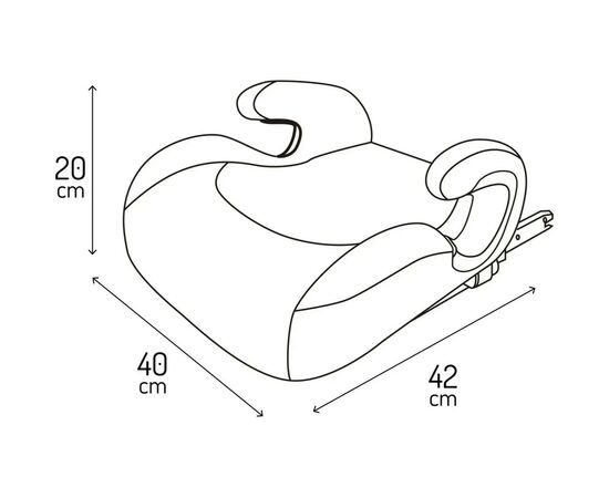 Автокресло MoMi VENKO бустер (22-36 кг) gray (FOSA00025), изображение 4 Автокресло MoMi VENKO бустер (22-36 кг) gray (FOSA00025), изображение 4