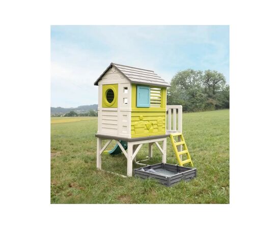 Игровой домик Smoby 2 в 1 Летний отдых на опорах с песочницей-грядкой 242 х 234 х 196 см (810801), изображение 6 Игровой домик Smoby 2 в 1 Летний отдых на опорах с песочницей-грядкой 242 х 234 х 196 см (810801), изображение 6