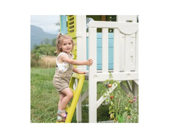 Игровой домик Smoby 2 в 1 Летний отдых на опорах с песочницей-грядкой 242 х 234 х 196 см (810801), изображение 9 Игровой домик Smoby 2 в 1 Летний отдых на опорах с песочницей-грядкой 242 х 234 х 196 см (810801), изображение 9