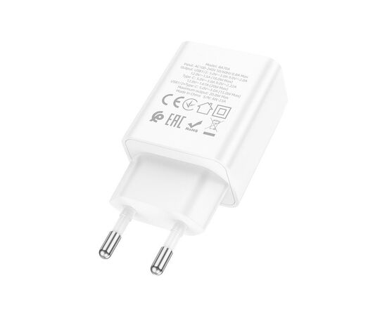 Зарядное устройство BOROFONE BA70A White (BA70AW), изображение 4 Зарядное устройство BOROFONE BA70A White (BA70AW), изображение 4