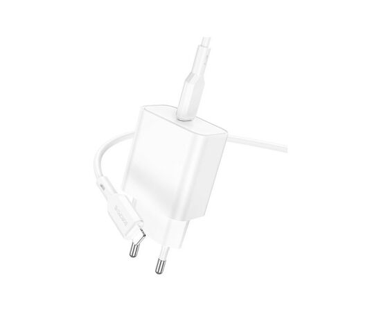 Зарядное устройство BOROFONE BA71A charger set (C to iP) White (BA71ACLW), изображение 2 Зарядное устройство BOROFONE BA71A charger set (C to iP) White (BA71ACLW), изображение 2