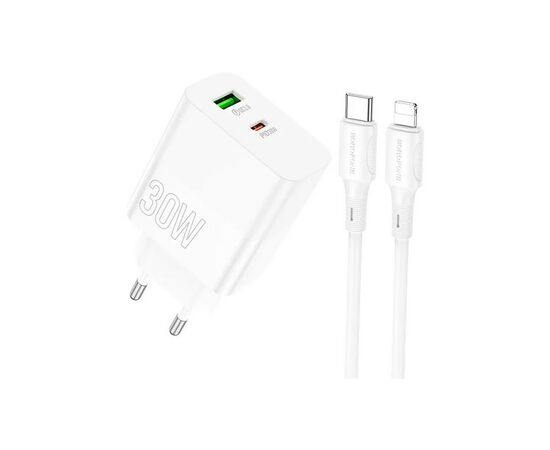 Зарядное устройство BOROFONE BA75A White (BA75ACLW), изображение 2 Зарядное устройство BOROFONE BA75A White (BA75ACLW), изображение 2
