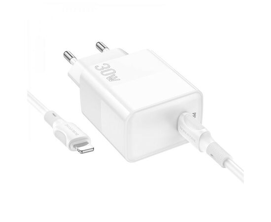Зарядное устройство BOROFONE BA77A charger set (C to iP) White (6941991101281), изображение 2 Зарядное устройство BOROFONE BA77A charger set (C to iP) White (6941991101281), изображение 2
