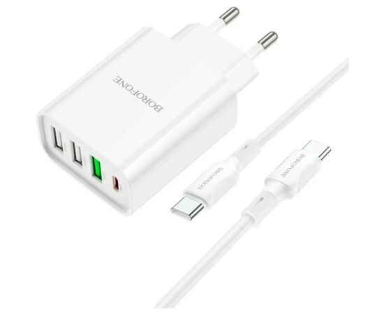 Зарядное устройство BOROFONE BA79A charger set (C to C) White (BA79ACCW), изображение 5 Зарядное устройство BOROFONE BA79A charger set (C to C) White (BA79ACCW), изображение 5