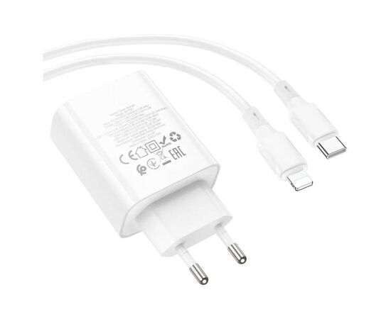Зарядное устройство BOROFONE BA79A charger set (C to iP) White (BA79AСLW), изображение 4 Зарядное устройство BOROFONE BA79A charger set (C to iP) White (BA79AСLW), изображение 4