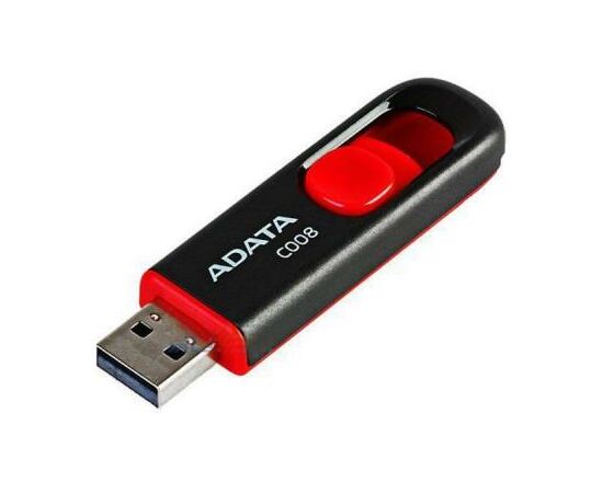 USB флеш накопитель ADATA 16Gb C008 Black/Red USB 2.0 (AC008-16G-RKD), изображение 2 USB флеш накопитель ADATA 16Gb C008 Black/Red USB 2.0 (AC008-16G-RKD), изображение 2