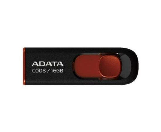 USB флеш накопичувач ADATA 16Gb C008 Black/Red USB 2.0 (AC008-16G-RKD)