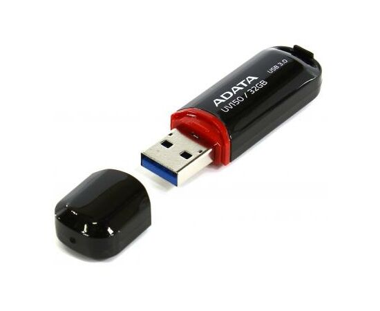 USB флеш накопитель ADATA 128GB UV150 Black USB 3.0 (AUV150-128G-RBK), изображение 3 USB флеш накопитель ADATA 128GB UV150 Black USB 3.0 (AUV150-128G-RBK), изображение 3