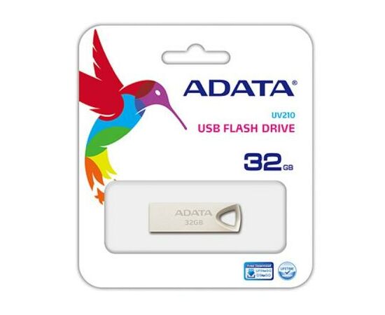 USB флеш накопитель ADATA 32GB UV210 Metal Silver USB 2.0 (AUV210-32G-RGD), изображение 3 USB флеш накопитель ADATA 32GB UV210 Metal Silver USB 2.0 (AUV210-32G-RGD), изображение 3