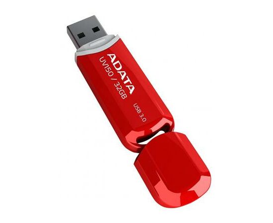 USB флеш накопитель ADATA 32GB UV150 Red USB 3.0 (AUV150-32G-RRD), изображение 5 USB флеш накопитель ADATA 32GB UV150 Red USB 3.0 (AUV150-32G-RRD), изображение 5