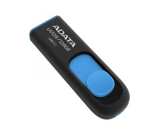 USB флеш накопитель ADATA 128GB UV128 Black/Blue USB 3.1 (AUV128-128G-RBE), изображение 3 USB флеш накопитель ADATA 128GB UV128 Black/Blue USB 3.1 (AUV128-128G-RBE), изображение 3