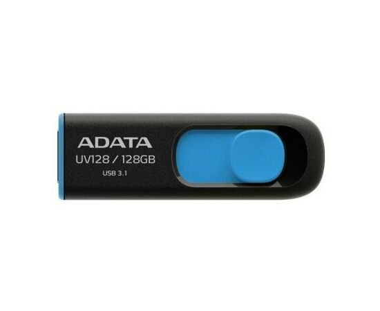 USB флеш накопитель ADATA 128GB UV128 Black/Blue USB 3.1 (AUV128-128G-RBE)