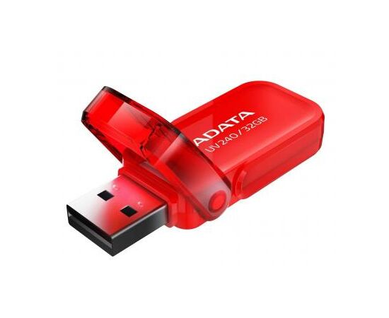 USB флеш накопитель ADATA 32GB UV240 Red USB 2.0 (AUV240-32G-RRD), изображение 2 USB флеш накопитель ADATA 32GB UV240 Red USB 2.0 (AUV240-32G-RRD), изображение 2