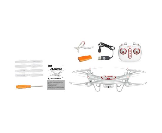 Радиоуправляемая игрушка Syma Квадрокоптер с 2,4 Ггц и поворотной FPV-камерой 32 см (X5UW-D_white), изображение 5 Радиоуправляемая игрушка Syma Квадрокоптер с 2,4 Ггц и поворотной FPV-камерой 32 см (X5UW-D_white), изображение 5
