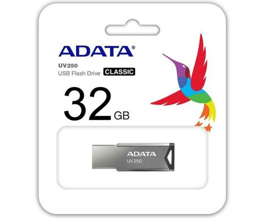 USB флеш накопитель ADATA 32GB UV250 Metal Black USB 2.0 (AUV250-32G-RBK), изображение 4 USB флеш накопитель ADATA 32GB UV250 Metal Black USB 2.0 (AUV250-32G-RBK), изображение 4