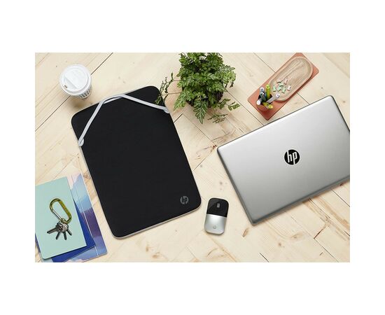 Чехол для ноутбука HP 14" Reversible Protective Blk/Slv Sleeve (2F2J1AA), изображение 2 Чехол для ноутбука HP 14" Reversible Protective Blk/Slv Sleeve (2F2J1AA), изображение 2