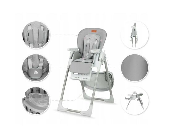 Стульчик для кормления MoMi GWAJU Light Gray (KRKA00023), изображение 8 Стульчик для кормления MoMi GWAJU Light Gray (KRKA00023), изображение 8