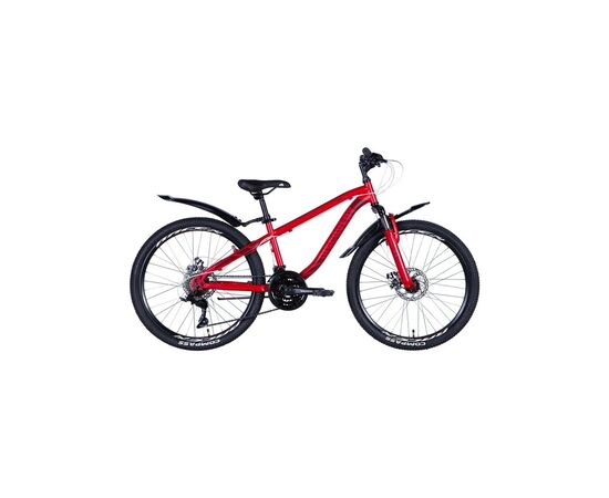 Велосипед Discovery Flint AM DD 24" 13" ST 2024 Червоний (OPS-DIS-24-330)